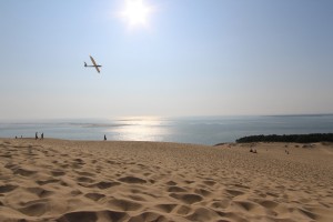 Flying high above Europe's largest sand dune