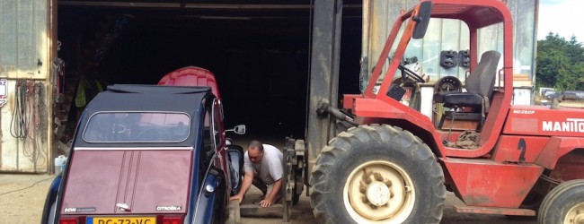 Boiling brakes, a forklift truck, a deux chevaux and a horse