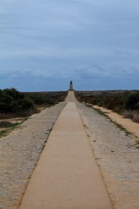 Just beyond the lighthouse - the ocean at the end of the lane