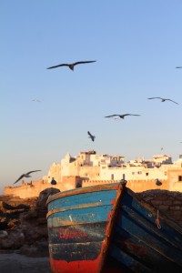 The boat and the battlements of Essaouira