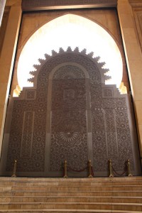 Titanium doors on the Hassan II Mosque, Casablanca