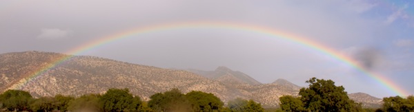Full Rainbow over the Atlas mountains