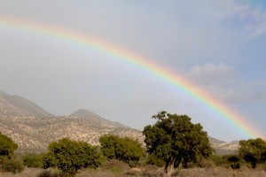 Rainbow over the Atlas mountains