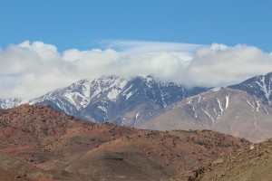 The barren hills on the south side of the High Atlas