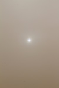 The sun blotted out by Saharan dust