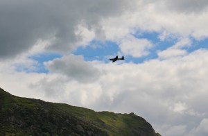 A Spitfire made a change from the low-flying RAF jets