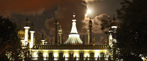 Brighton Pavilion - the moon and the clouds