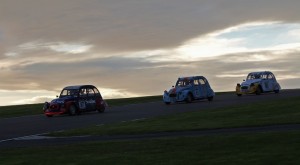 Charging over the hill - the eventual winner already in the lead as night falls