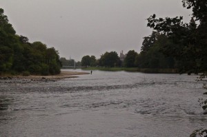 The Ness river running through Inverness, and still open for trout fishing