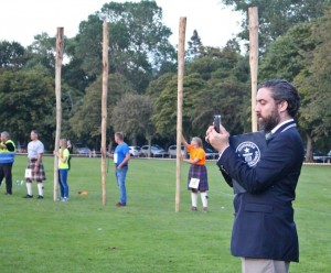 The caber-tossing Guinness World Record official