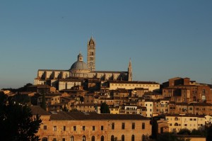 Siena skyline, including the magnificent duomo