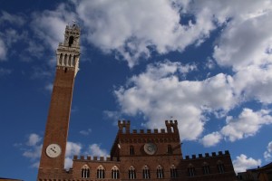 Siena's palazzo marks the start and end of the race