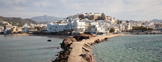 Naxos town as seen from the Portara