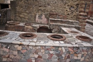 One of the many thermopolis, or fast food stalls, in Herculaneum