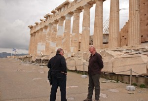Our guide, Thanasis, and Geoff