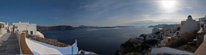 Panorama of the Santorini caldera