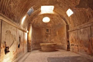 The cold room of the bath house in Pompeii