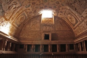 The fantastic bath house in Pompeii