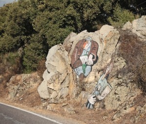 The murals are also painted on rocks across the island