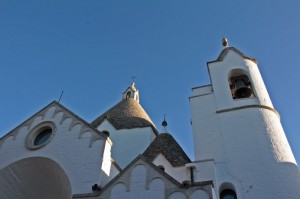 Trulli-topped church in Alberobello