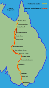 The planned route of the mammoth expedition