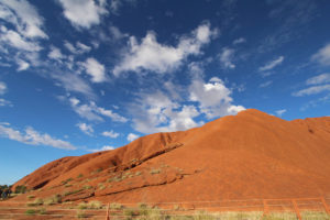 Even the wide angle lens doesn't do justice to the scale of Uluru
