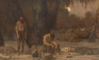 John Longstaff's painting of the arrival of the two men at the Dig Tree