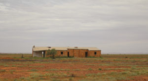 One of many old railway sidings now sinking into the outback desert