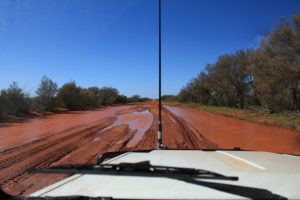 One of the many hazards of outback tracks