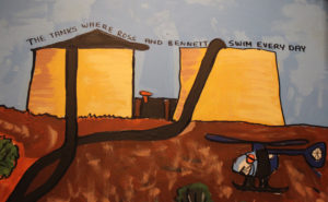 School art depicting outback life