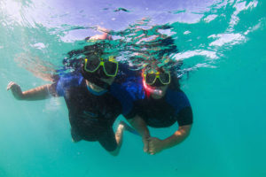 Obligatory cheesy snorkelling couple photo